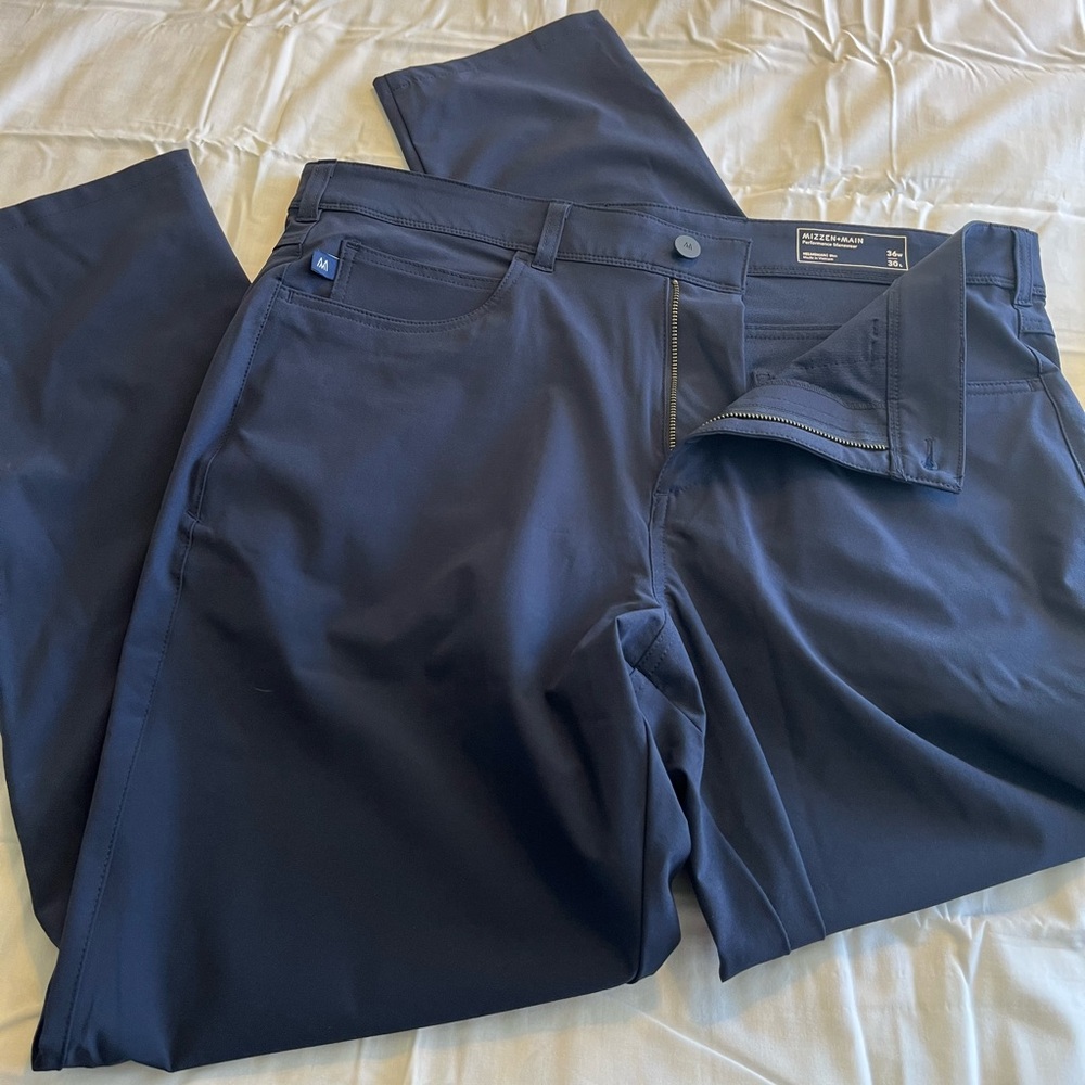 Mizzen + Main 5-Pocket Pants, Men’s, 36x30, Navy